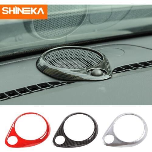 SHINEKA Interior Mouldings For Jeep Grand Cherokee 2011+ ABS Car Center Console Speaker Ring Sticker For Jeep Grand Cherokee