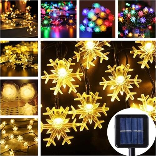 Fairy Lights Solar Christmas Garden Decoration Festoon Outdoor SolarLed Light Garden Garland Wedding Christmas Lights Decoration