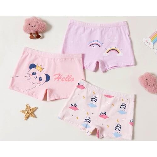 PatPat 3-piece Kid Girl Animal/Rainbow Print Underwear Boxer Briefs