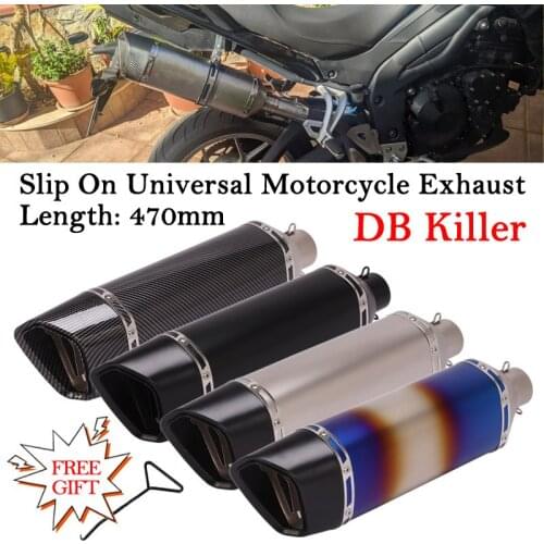 Slip On Universal Motorcycle Exhaust Pipe Modified Muffler 51mm DB Killer Escape Tube Scooter For R1 R3 R6 CBR650R Z900 GSXR1000