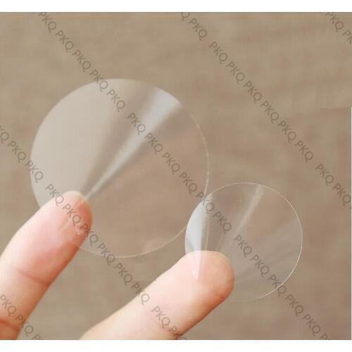 Custom label round Transparent PVC Sticker Self Sealing circle stickers Round clear Label Clear PVC Blank sealing label Sticker