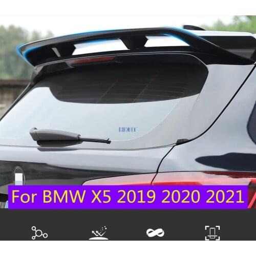 ABS chrome Plastic Painted Black Color 1pc Rear Spoiler Trunk Boot Wing Lip Roof Spoiler For BMW X5 2019 2020 2021