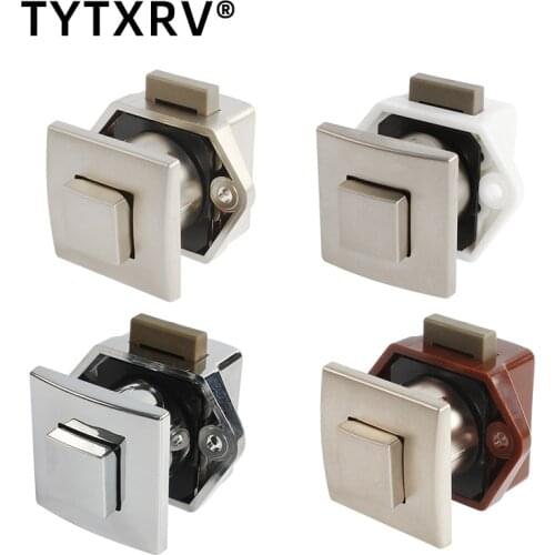 10 Pcs Camper Car Push Lock RV Caravan Boat Drawer Latch Button Locks For Furniture Hardware