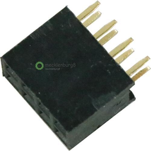 100 pieces. 2x4 Pins 8 P 2.54mm Double Row Female Straight Header pitch nest Pins Strip