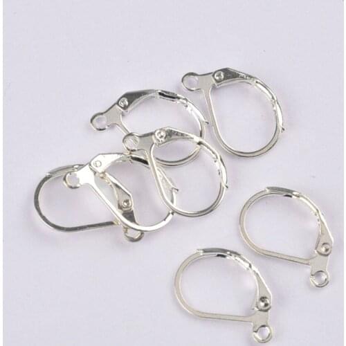 1000pcs Silver Plated Earrings Jewelry Components Handmade Beadings Findings Earring Leverback Earwire Clasps&Hooks