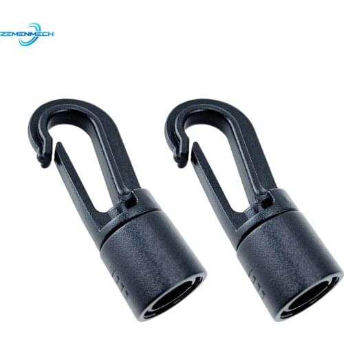 2PCS Plastic Snap Hook Buckle Bungee Shock Tie Cord Ends Lock For Outdoor Camp Clothesline Elastic Rope Hook Marine Accessories