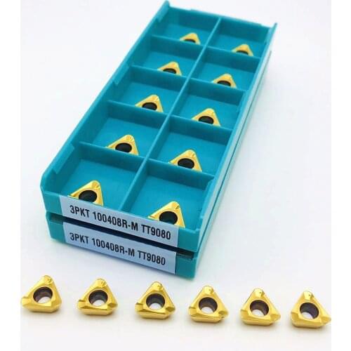 3PKT100408R-M TT9080 Carbide Inserts Lathe Cutter Turning Tool CNC Machine Cutting Tools Tungsten Carb