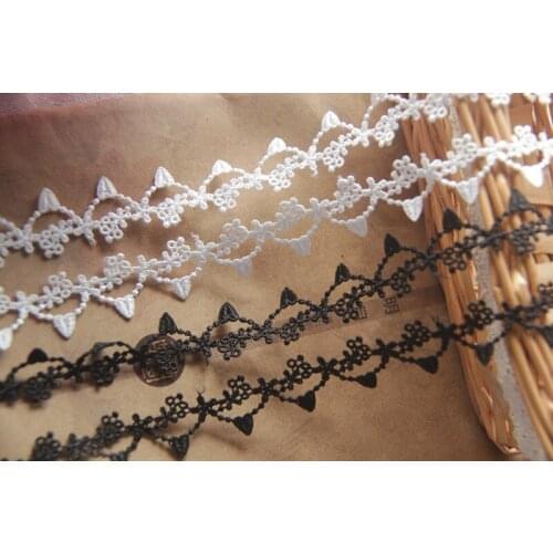 5yards/lot natural 2cm width cotton embroidery Lace trim sewing/garment accesorries Wedding Gown Dress SC010