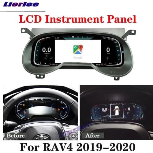 Car LCD Instrument Panel Cluster For Toyota RAV4 2019 2020 Android GPS Navigation LCD Dashboard Refit Upgrade