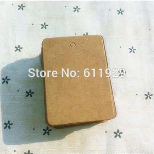 Free shipping 500 pcs a lot blank kraft paper tag 3.5x5cm/baking price tag/clothing hang tag/gift packing tag 500 pcs a lot