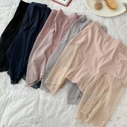 Big Elastic Shorts Under Skirt Sexy Lace Anti Chafing Thigh Safety Shorts Ladies Pants Underwear Safety Pants Big Size Women