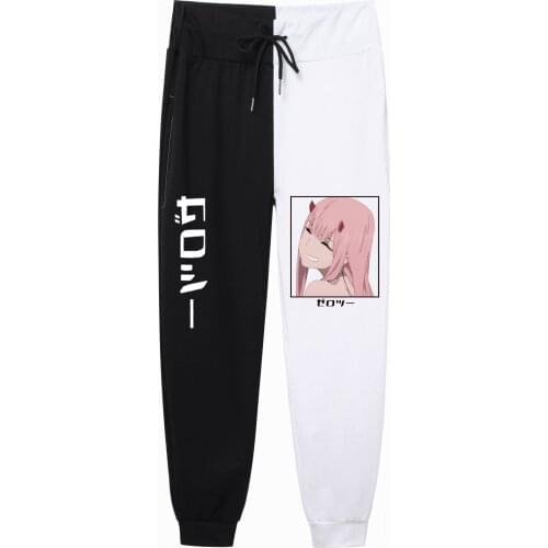New Summer Japan Anime Zero TWO print PatchworkPants Harajuku Mens Pants Joggers Male Trousers Casual Sweatpants sweatpants