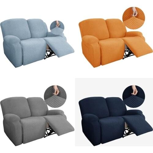 2 Seater Recliner Sofa Cover Jacquard All-Inclusive Rocking Chair Cover Elastic Recliner Cover Couch Bed Cover Split Design