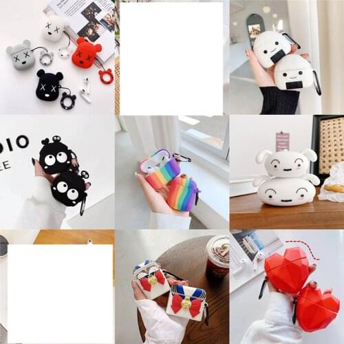 Cute Headset Cases For AirPods Pro Case 3D Multi Cartoon Case Cover for AirPods 2 1 Protective Earphone Charging Box Cover Funda