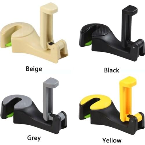 2 In 1 Car Seat Headrest Hook Phone Holder For 4-6 Inch Smartphone Universal Car Rear Seat Storage Rack Storage Rack