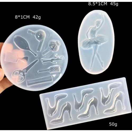 Hairdressing tools High heels dancer girl silicone mold for jewelry pendant Resin Silicone Mould handmade epoxy resin molds