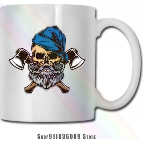 Skull Lumberjack With Axe mug cup tazas