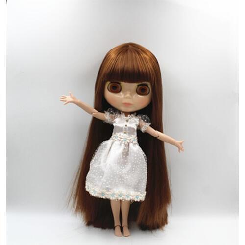 Free Shipping BJD joint RBL-379J DIY Nude Blyth doll birthday gift for girl 4 colour big eyes dolls with beautiful Hair cute toy