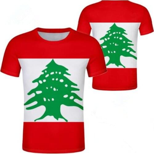 LEBANON male youth free custom name number photo lbn t shirt nation flag lb republic arabic arab lebanese country boy clothes