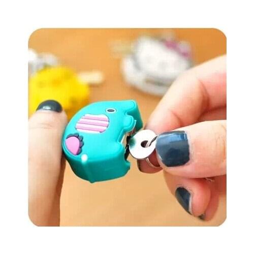 Mini Cartoon Padlocks Zipper Bag Backpack Handbag Drawer Cabinet Key Lock With key Luggage lock