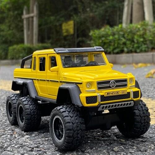 1/28 Benzs G63 6*6 Big Tyre Alloy Car Model Diecasts Metal Toy Modified Off-road Vehicles Model Simulation Collection Kids Gift