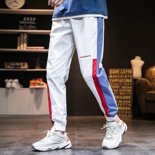 Men Spring Summer Colorful 2020 Harem Pants Mens Collage Casual Joggers Male Korean Fashion Ankle-length Sweatpants