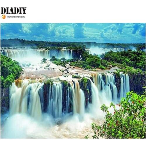 Full Square&round Drill 5D DIY Diamond Painting Waterfall 3D Embroidery set Cross Stitch Mosaic Decor gift