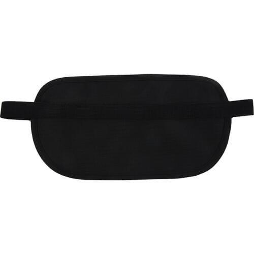 New Travel Waist Pouch for Passport Money Belt Bag Hidden Security Wallet Black