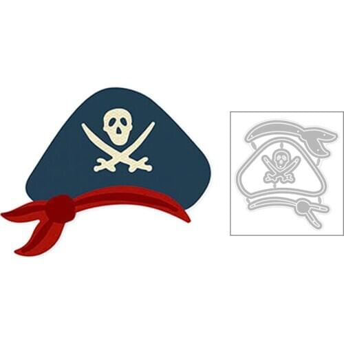 2020 New Pirate Captain Skull Hat Scarf Metal Cutting Dies Cut Craft For DIY Scrapbooking Card Paper Photo Album Making no stamp