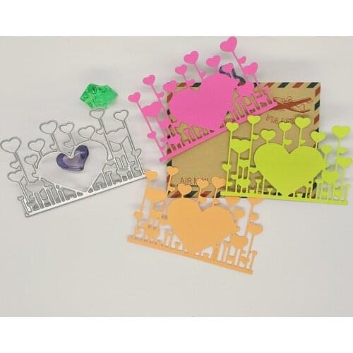 New type of dreamy heart-shaped meteor Metal cutting knife mold Scrapbook album paper DIY gift card decoration embossing