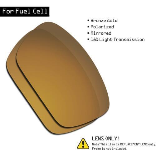 SmartVLT Polarized Sunglasses Replacement Lenses for Oakley Fuel Cell - Bronze Gold