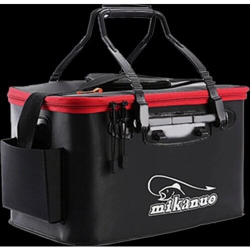 WALK FISH Portable EVA Fishing Bag Collapsible Fishing Bucket Live Fish Box Camping Water Container Pan Basin Tackle Storage Bag