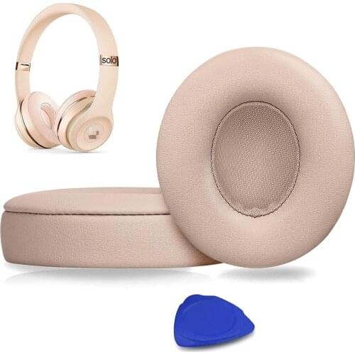Professional Ear Pads Cushions Replacement, Earpads Compatible with Beats Solo2 & Solo3 Wireless On-Ear Headphones