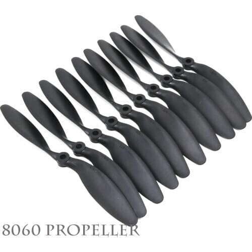 10pcs/lot 8060 Propellers (8x6 Blades) Glass Fiber & Nylon Propellers For RC Airplane Quadcopter 8x6 RC Airplane Propeller