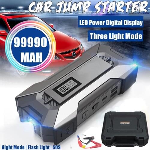 99990mAh Car Jump Starter Fast Charger Power Bank Portable Emergency Car Battery Booster Charger 12V Starting Petorl Diesel Car