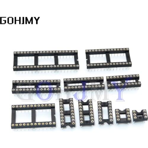 10PCS Round Hole IC socket Connector DIP 6 8 14 16 18 20 24 28 40 pin Sockets DIP6 DIP8 DIP14 DIP16 DIP18 DIP20 DIP28 DIP40 PIN