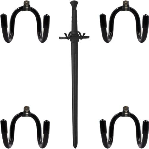 4x Adjustable Sword, Wall Hook Display Hanger Wall Mount Rack for Sword,Dagger