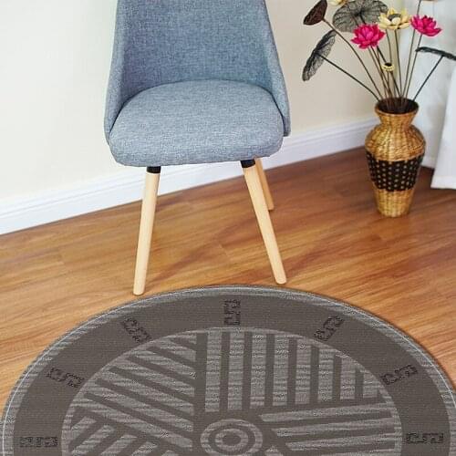 Retro Round Chair Foot Mat Round Rug Home Decor Anti-slip Foot Mat for Child Bedroom Living Room Floor Mat Soft Kitchen Area Rug