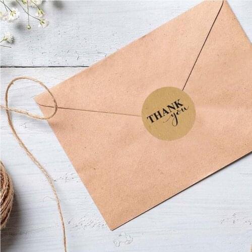 Thank You Transparent Stickers Tags Gift Packaging Seal Labels Scrapbooking Decoration Thanks Letter 500pcs/Roll