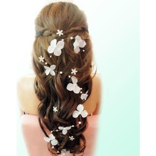 Bride Wedding Pearl Flower Hairddress Jewelry Handmade Hair Acessories Wedding Decoration