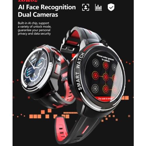 2021 New APPLLP 3 3G+32G 1.39" Round AMOLED Screen Smart Watch Wifi 4G Network Al Face Recognition Dual Camera Waterproof