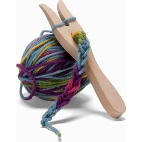 Newly Beech Fork Needle Tapestry Knitting Tool for Weaving Bracelets Necklaces Pendants