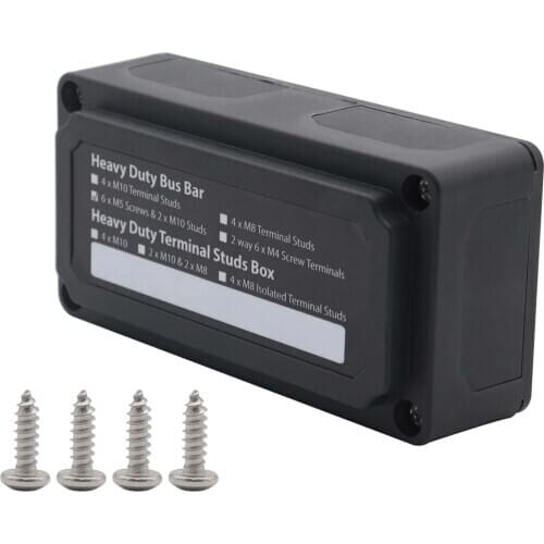 Bus Bar Box General-purpose Parts Durable Busbar Power Distribution Case Heavy-Duty With M10 Terminal For Auto Car Accessories