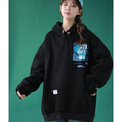 Womens Sweatshirt Spring Autumn Oversized Hoodie Casual Loose Plus Size Hooded Sweatshirts Printing Solid Hoodies Women 2021