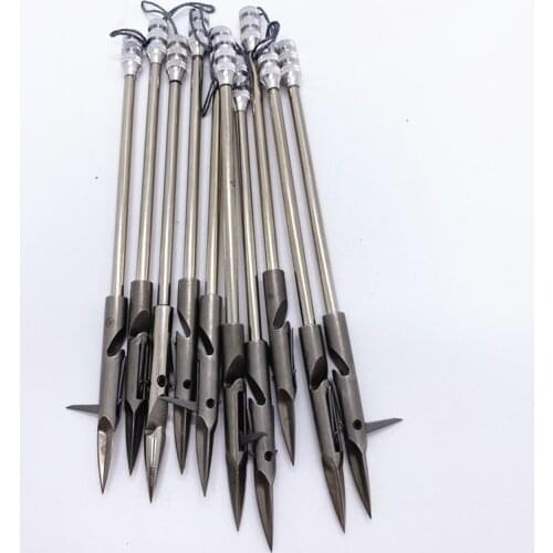 10pcs Stainless Steel Arrow Slingshot Accessories Hunting Shooting Fishing Arrow Harpoon Fish Shooting Fish Hunting Slingshot