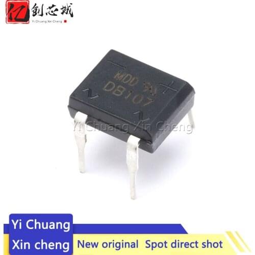 20PCS DB107 db107 dip4 dip 1A 1000V Single Phases Diode Rectifier Bridge