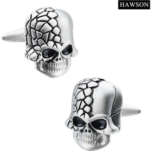 2017 Funny Pearl Sand Cufflinks Skull Design For Mens Costume Party Button Best Gift For Halloween