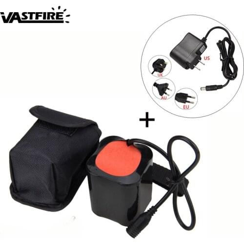 8.4V 20000mAh Battery Pack For T6 LED Bike Bicycle Light Headlight Torch Lamp Power Supply + Charger