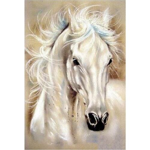 Diamond Painting Art Painting Round Diamond Embroidery Mosaic Home Decoration Picture Pale Horses