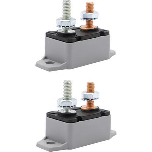 2Pcs 25A Boat Car Circuit Breaker Fuse Automatic Auto-Reset 12V/24V